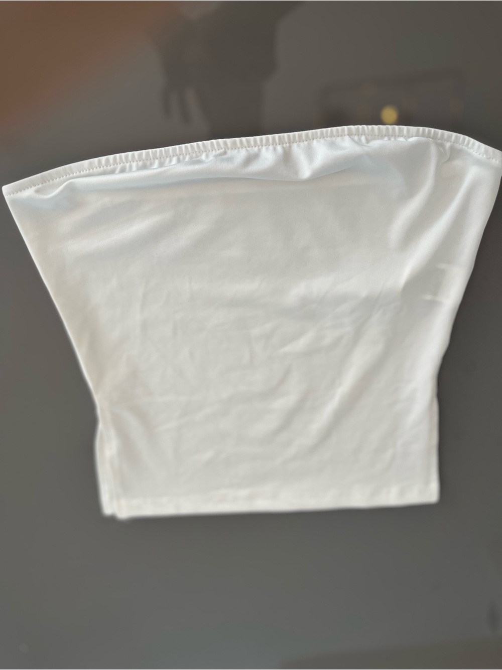 White Tube Top, slits on sides